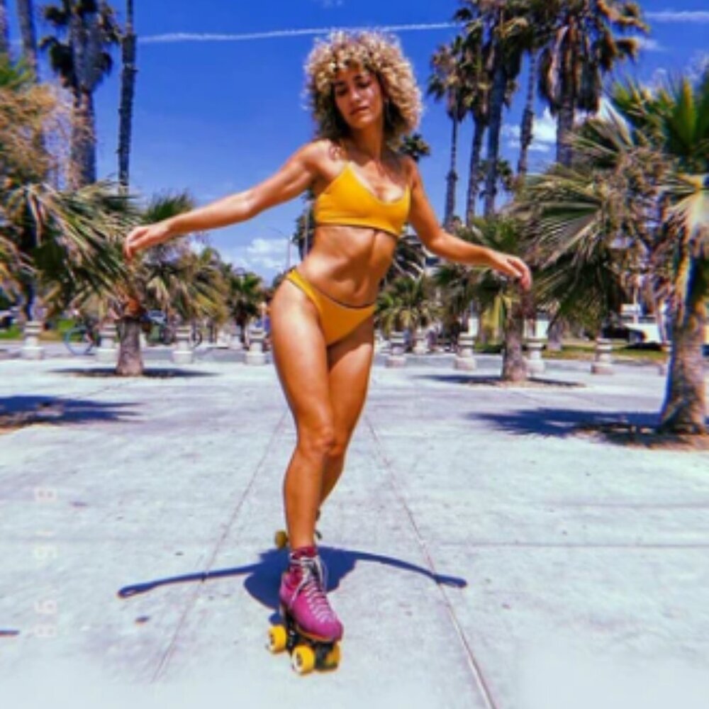 Do Good Swimwear Bikini – Reversible Orange Blossom Bottoms & Marigold Kelia Top - Picture 2 of 6